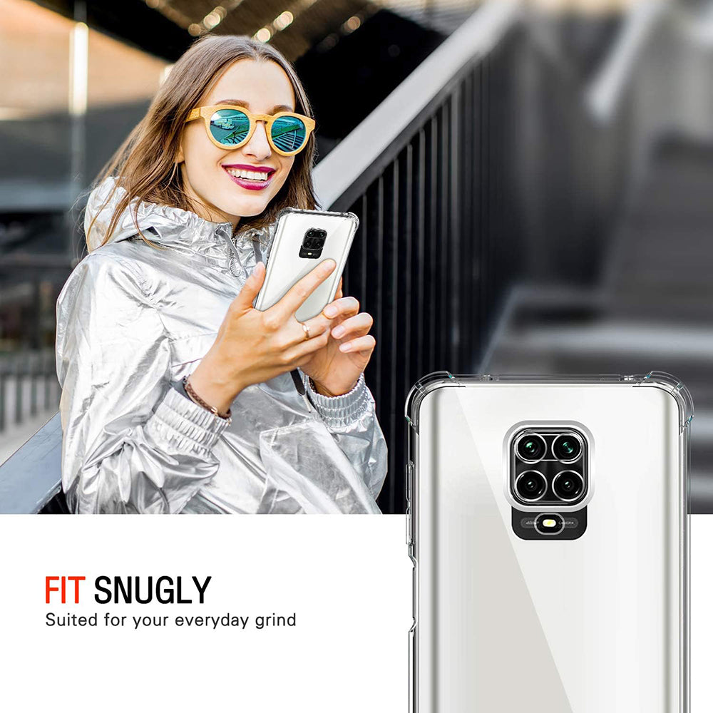 Maska za Xiaomi Redmi Note 9S / Note 9 Pro / Note 9 Pro Max, Techsuit, Shockproof Clear, Prozirna
