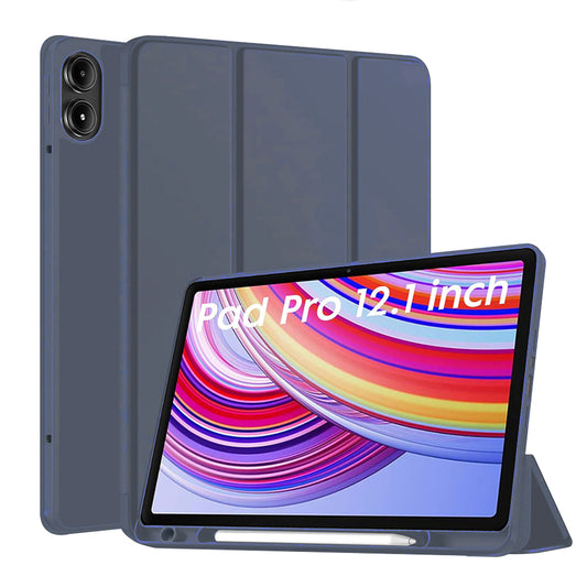 Futrola za Xiaomi Redmi Pad Pro / Pad / Pad Pro 5G, Techsuit, Flex Trifold, Tamnoplava