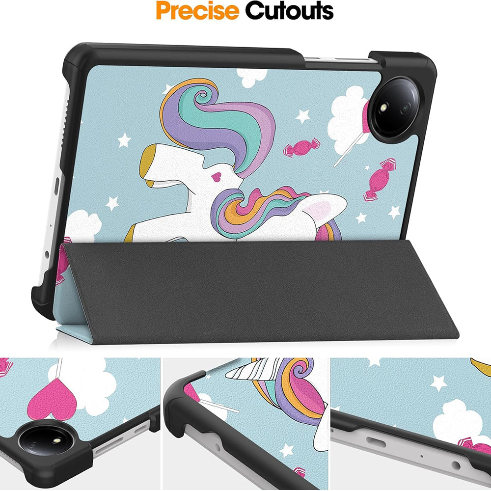 Futrola za Xiaomi Redmi Pad SE 8.7, Techsuit, FoldPro Unicorn, Višebojna