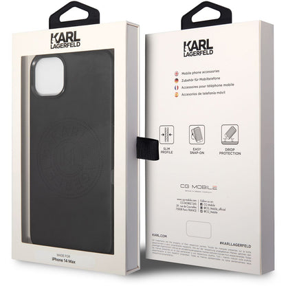 Futrola za Apple iPhone 14 Plus, Karl Lagerfeld, Perforated Logo, Crna
