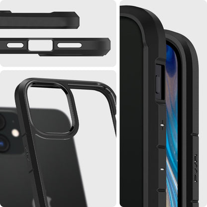 Futrola za Apple iPhone 12 / 12 Pro, Spigen, Ultra Hybrid, Crna ACS01703