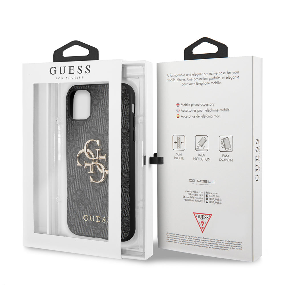 Futrola za Apple iPhone 11, Guess, 4G Metal Logo, Siva
