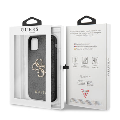 Futrola za Apple iPhone 11, Guess, 4G Metal Logo, Siva