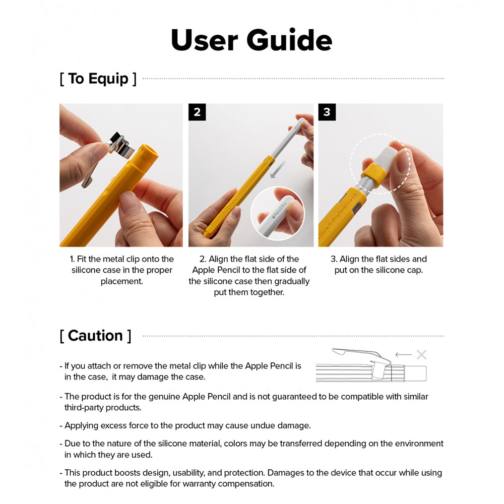 Futrola Ringke Drafting za Apple Pencil Pro / Pencil (Generacija 2), Bijela