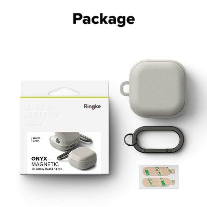 Futrola Ringke Onyx Magnetic za Samsung Galaxy Buds4 / Buds4 Pro, Siva