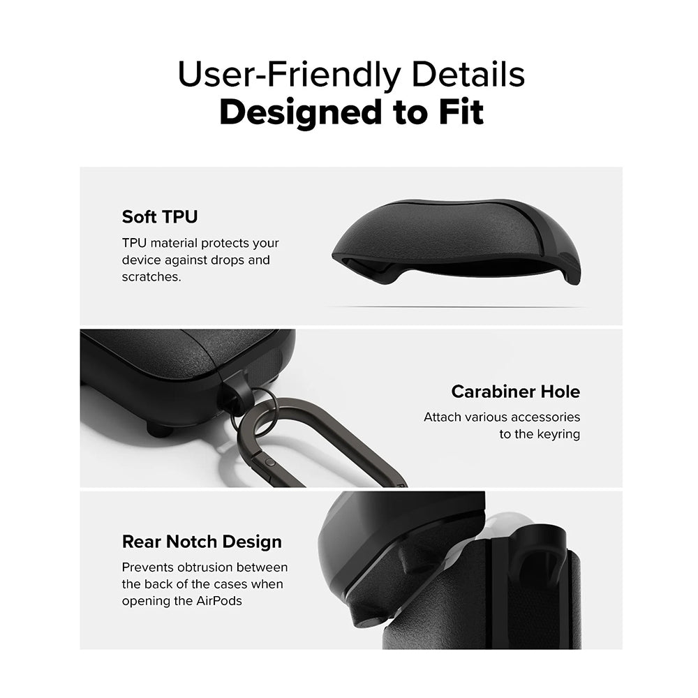 Ringke Onyx Magnetic futrola za Apple AirPods 4, Siva