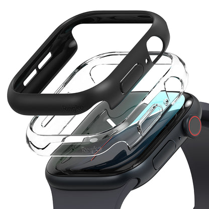 Ringke Slim kućište za Apple Watch Series 10 / 11 46mm, Set 2 komada, Crna Mat / Prozirna