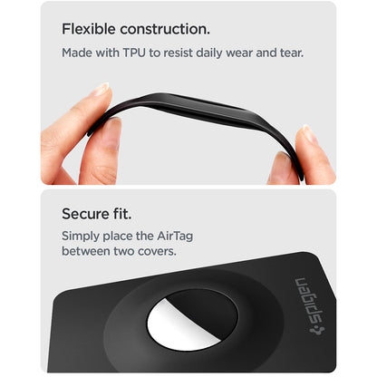 Spigen Air Fit 2 futrola za Apple AirTag, Set 2 komada, Crna ACS11199