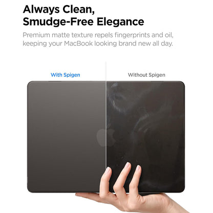Spigen Airskin futrola za Apple MacBook Air 13 inča (2026) / (2025) / (2024) / (2022), Crna Satinirana ACS11531