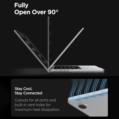 Spigen Airskin kućište za Apple MacBook Pro 16 inča (2026) / (2024) / (2023) / (2021), Prozirna Satenska ACS11526