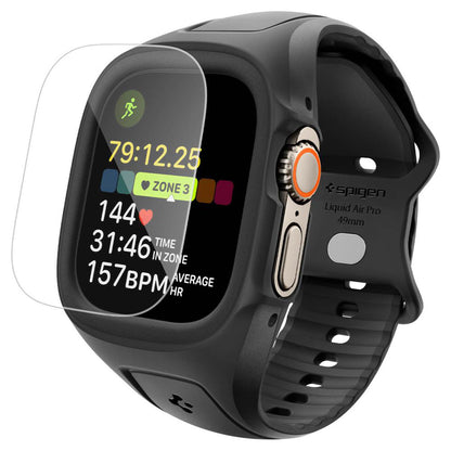 Spigen Liquid Air Pro s zaštitnikom zaslona za Apple Watch Ultra Series, Crna Mat ACS11416