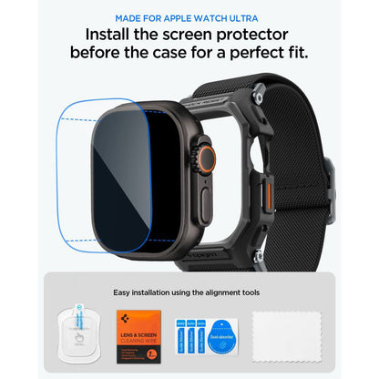 Spigen Lite Fit Pro futrola s zaštitnikom ekrana za Apple Watch Ultra Series, Crna Mat ACS11415