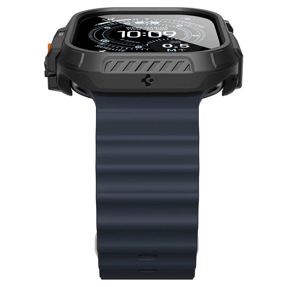 Maska Spigen Lock Fit sa zaštitom za zaslon za Apple Watch Ultra Series, crna ACS12054