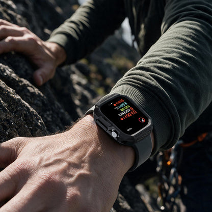 Spigen Rugged Armor maska za Apple Watch Series 12 42 mm, mat crna ACS11877