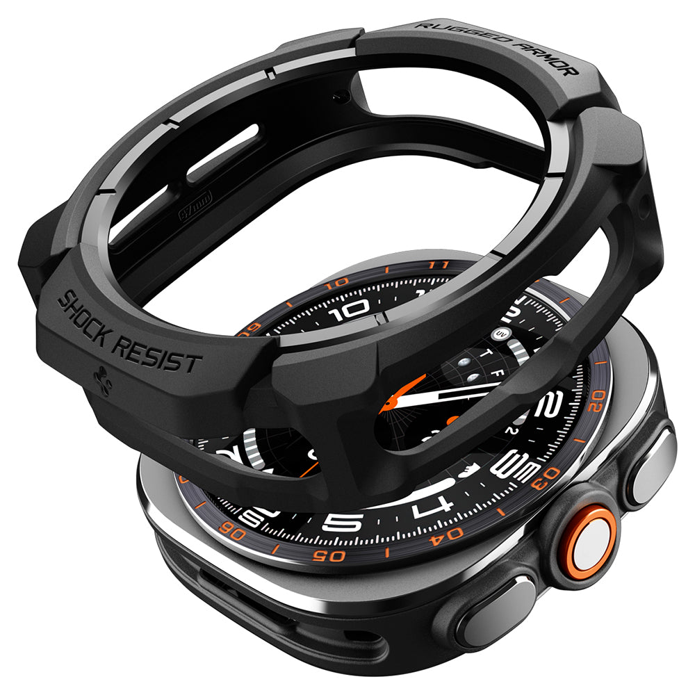 Spigen Rugged Armor maska za Samsung Galaxy Watch Ultra2, Crna Mat ACS11611