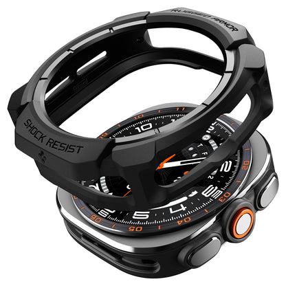 Spigen Rugged Armor maska za Samsung Galaxy Watch Ultra2, Crna Mat ACS11611