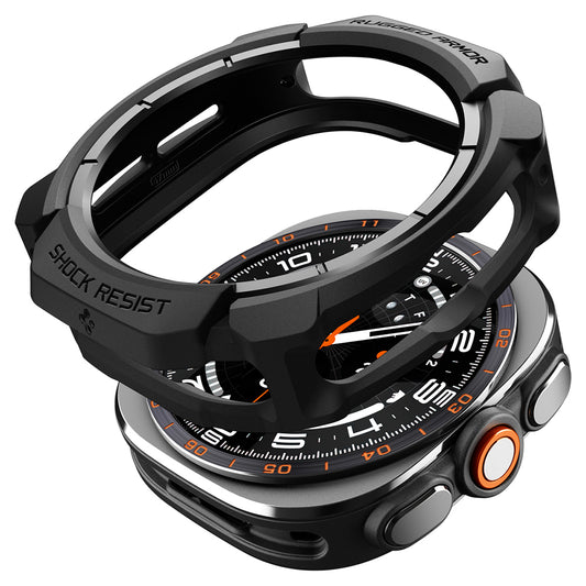 Spigen Rugged Armor maska za Samsung Galaxy Watch Ultra2, Crna Mat ACS11611