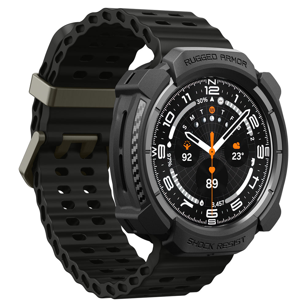 Spigen Rugged Armor maska za Samsung Galaxy Watch Ultra2, Crna Mat ACS11611