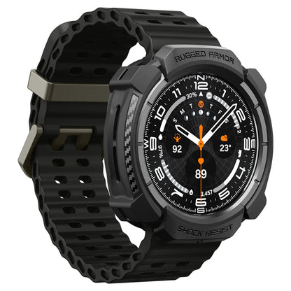 Spigen Rugged Armor maska za Samsung Galaxy Watch Ultra2, Crna Mat ACS11611