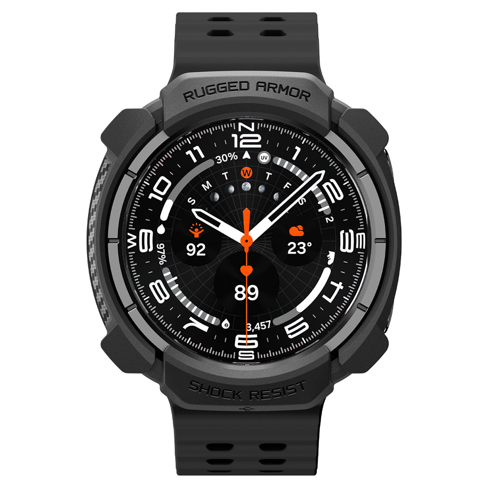 Spigen Rugged Armor maska za Samsung Galaxy Watch Ultra2, Crna Mat ACS11611