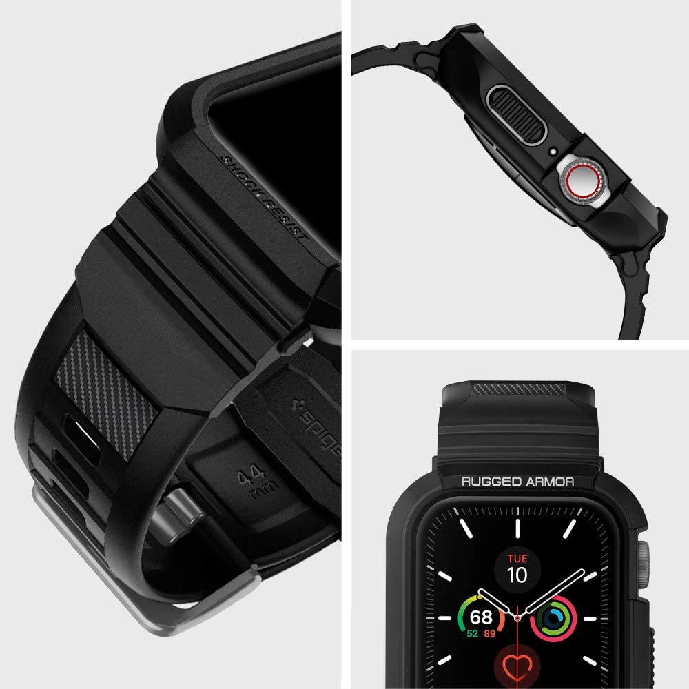 Spigen Rugged Armor Pro kućište za Apple Watch 44mm Series, Crna 062CS25324