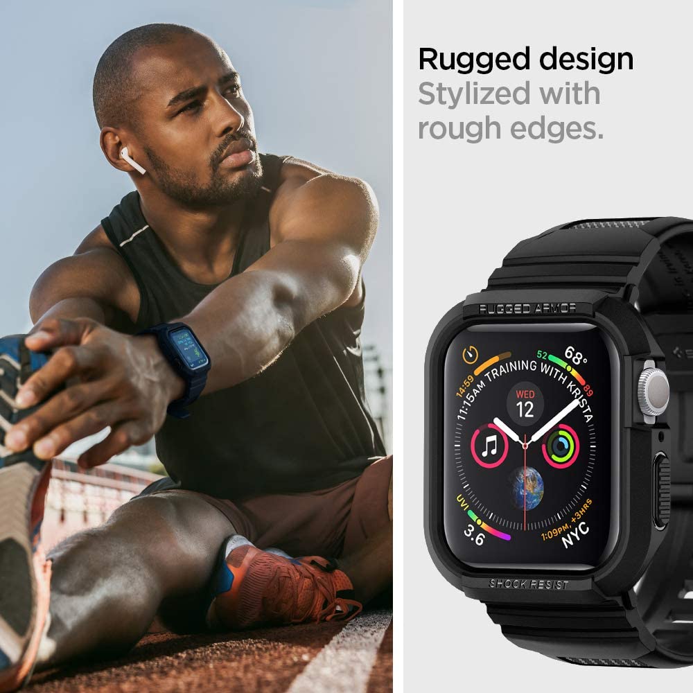 Spigen Rugged Armor Pro kućište za Apple Watch 44mm Series, Crna 062CS25324
