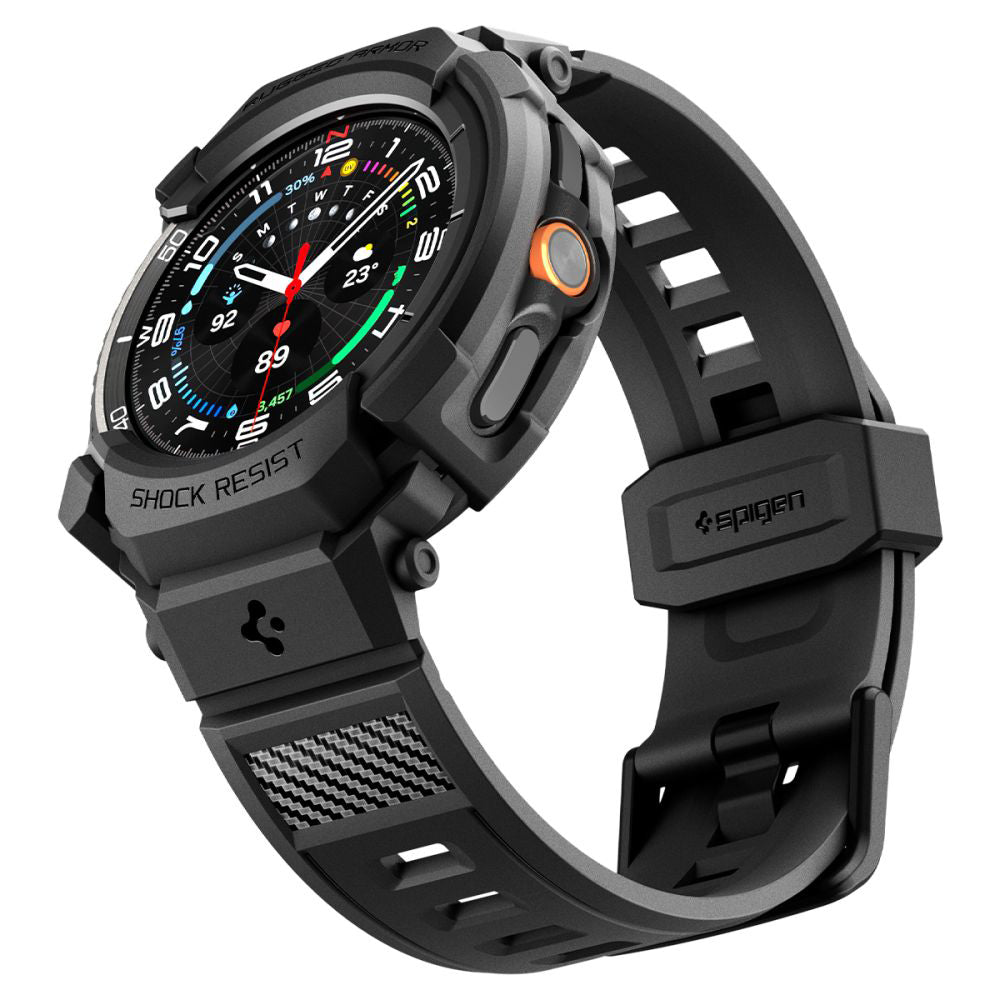 Futrola Spigen Rugged Armor Pro za Samsung Galaxy Watch8 Classic, Mat Crna ACS10013