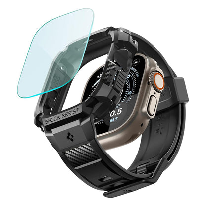 Spigen Rugged Armor Pro maska sa zaštitom zaslona za Apple Watch Ultra Series, crna ACS12053