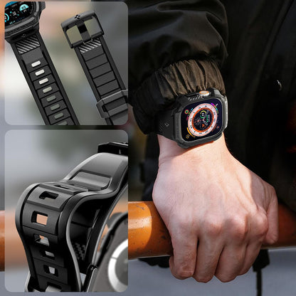 Spigen Rugged Armor Pro maska sa zaštitom zaslona za Apple Watch Ultra Series, crna ACS12053