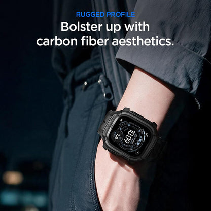 Spigen Rugged Armor Pro maska sa zaštitom zaslona za Apple Watch Ultra Series, crna ACS12053