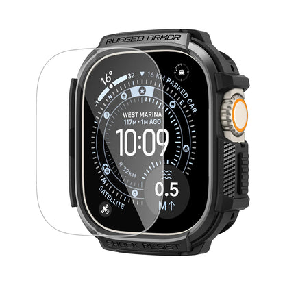 Spigen Rugged Armor futrola sa zaštitnikom ekrana za Apple Watch Ultra Series, Crna ACS11414