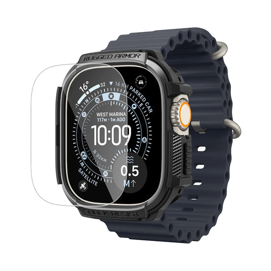 Spigen Rugged Armor futrola sa zaštitnikom ekrana za Apple Watch Ultra Series, Crna ACS11414
