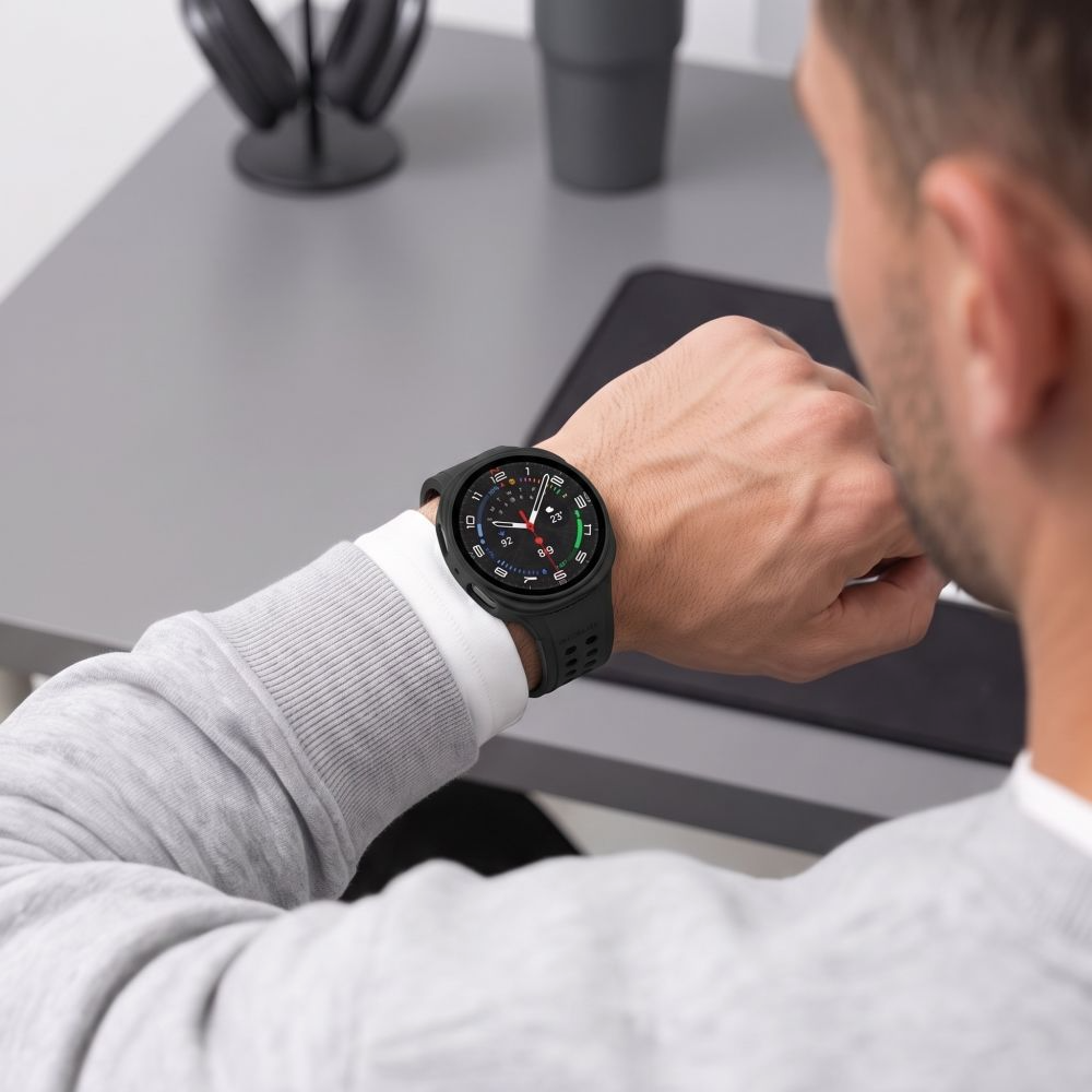 Tech-Protect Defense futrola za Samsung Galaxy Watch9 / Watch8 40mm, Set 2 komada, Crna / Prozirna