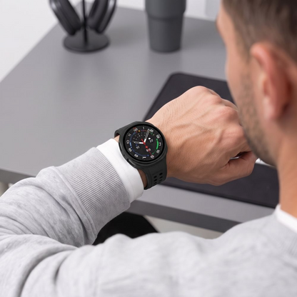 Tech-Protect Defense futrola za Samsung Galaxy Watch9 / Watch8 40mm, Set 2 komada, Crna / Prozirna