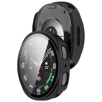 Tech-Protect Defense futrola za Samsung Galaxy Watch9 / Watch8 40mm, Set 2 komada, Crna / Prozirna