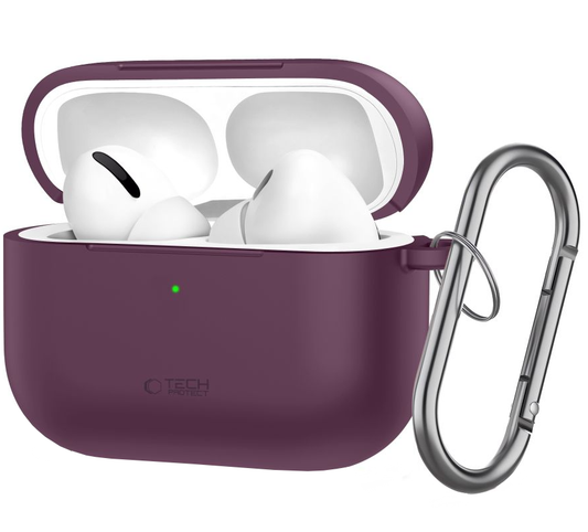 Tech-Protect Silicone Hook maska za Apple AirPods Pro 3, bordo boje