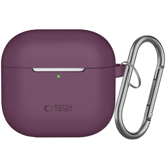 Tech-Protect Silicone Hook maska za Apple AirPods 4 / AirPods 5, bordo crvena.