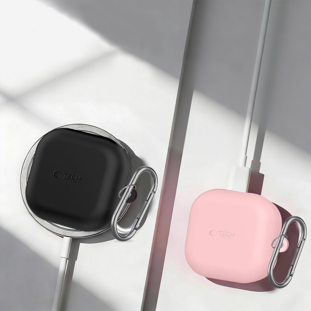 Futrola Tech-Protect Silicone Hook za Samsung Galaxy Buds4 / Buds4 Pro, Roza