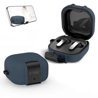 Futrola Tech-Protect Slim Hook za Samsung Galaxy Buds4 / Buds4 Pro, Tamnoplava
