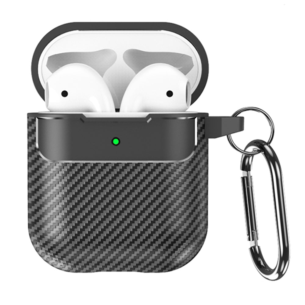 Techsuit CarbonFiber futrola za Apple AirPods Gen 2 / Gen 1, Crna
