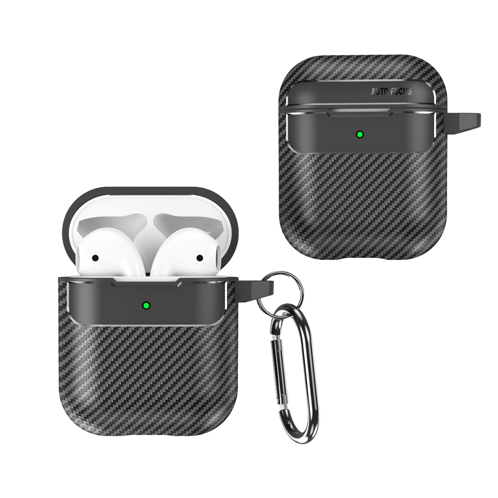 Techsuit CarbonFiber futrola za Apple AirPods Gen 2 / Gen 1, Crna
