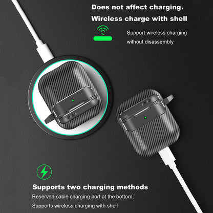 Techsuit CarbonFiber futrola za Apple AirPods Gen 2 / Gen 1, Crna