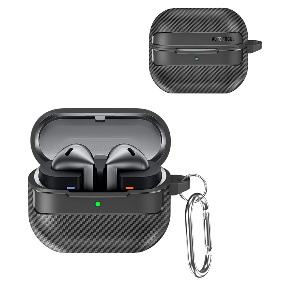 Techsuit CarbonFiber futrola za Samsung Galaxy Buds3 FE / Buds3 Pro / Buds3, Crna