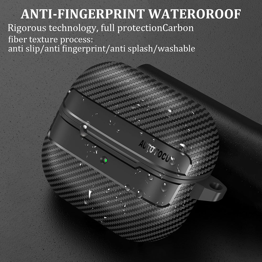 Techsuit CarbonFiber futrola za Samsung Galaxy Buds3 FE / Buds3 Pro / Buds3, Crna