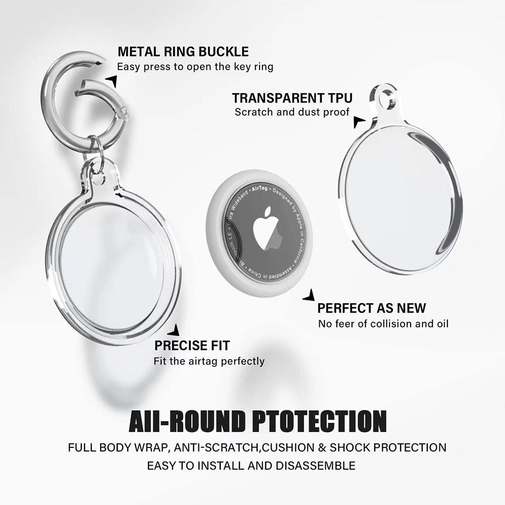 Techsuit CT15 futrola za Apple AirTag, Prozirna
