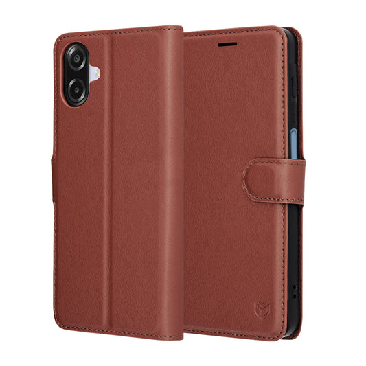 Futrola za Samsung Galaxy A07 4G A075, Techsuit, Kožna Folio, Smeđa