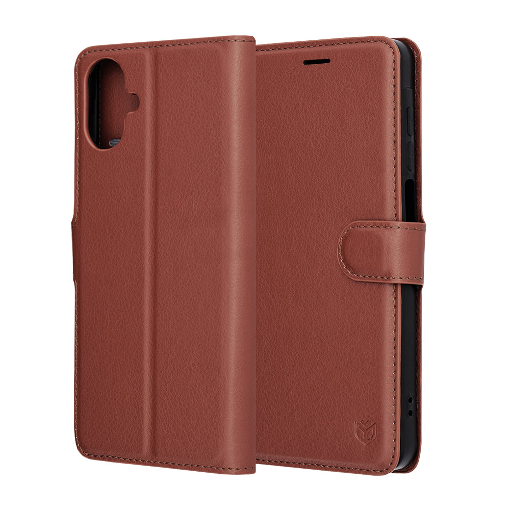 Futrola za Samsung Galaxy A07 4G A075, Techsuit, Kožna Folio, Smeđa