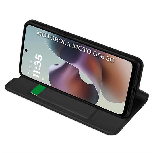 Futrola za Motorola Moto G56, Techsuit, Magskin Book, Crna