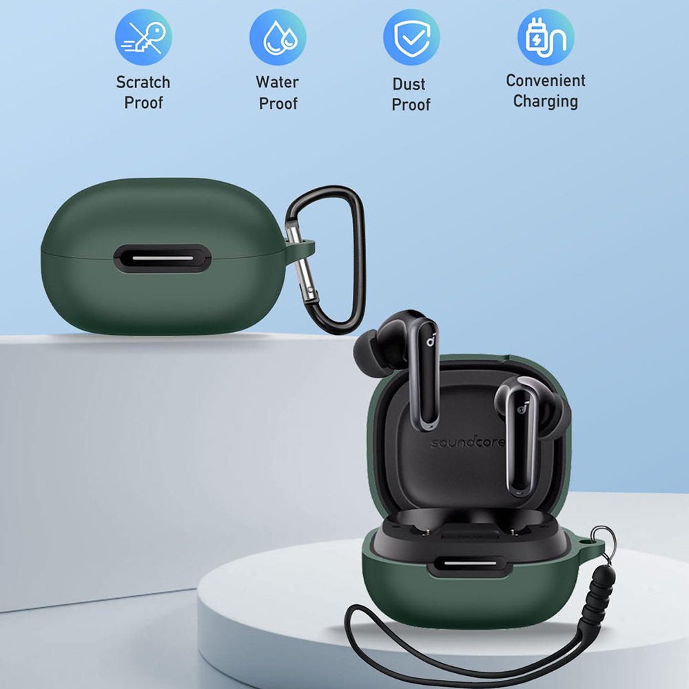 Techsuit silikonska futrola za Anker SoundCore P40i, crna