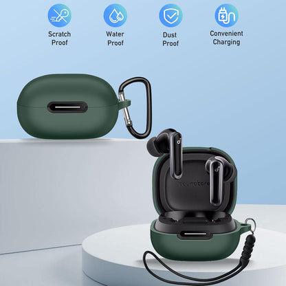 Techsuit silikonska futrola za Anker SoundCore P40i, crna